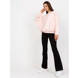Fashion Hunters Light pink women's basic oversized sweatshirt RUE PARIS Cene