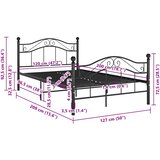  Okvir za krevet crni metalni 120 x 200 cm | shoptok.hr
