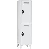 Wolf Garderobna omara, višina predelka 820 mm, VxŠxG 1850 x 400 x 500 mm, širina razdelka 400 mm, barva korpusa / vrat svetlo siva / svetlo siva | Shoptok.si