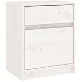  Noćni ormarić bijeli 40 x 31 x 50 cm od masivne borovine | Eponuda.com