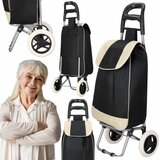springos kolica za kupovinu, crna - krem | shoptok.hr