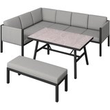 Mömax Loungegarnitur Anna Grau, 5-Teilig | Shoptok.si