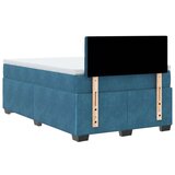 vidaXL Box spring postelja z vzmetnico temno moder 120x190 cm žamet | Shoptok.si