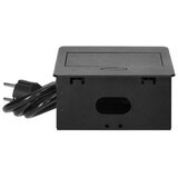 Orno OR-GM-9029(GS)/B vgradna pohištvena vtičnica Schuko z 2 USB priključkoma | Shoptok.si