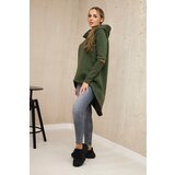 Kesi Insulated sweatshirt with a longer back khaki | shoptok.hr