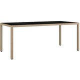 vidaXL 9-dijelni vrtni bistro set od poliratana s jastucima bež | shoptok.hr