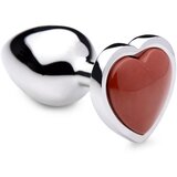 Booty Sparks Gemstones Red Jasper Heart Anal Plug Small Cene