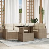 vidaXL 6-dijelni set vrtnih sofa s jastucima bež od poliratana | shoptok.hr