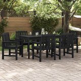 vidaXL vrtni jedilni stoli 6 kosov črni 65,5x55,5x88 cm HDPE Cene