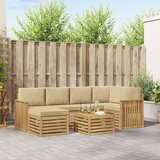  Set vanjskih sofa 7 pcs Bijela i bež Poliester | Eponuda.ba
