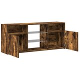TV ormarić s LED svjetlima boja dimljenog hrasta 120x30x50 cm | shoptok.hr