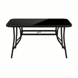 pravougaoni sto tamno staklo 150 x 90 x 70 cm Valencia