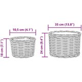  Saksija Košara s pohranom 2 pcs Smeđa Kubu Ratan - Smeđa | shoptok.hr