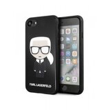 Karl Lagerfeld Originalen ovitek KLHCI8DLFKBK za iPhone 7 / 8 / SE 2 (2020) črna trda zaščita - DOUBLE Glass LAYER KARL GLITTER | Shoptok.si