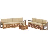  Set vanjskih sofa 9 kom. Prirodna i bež | shoptok.hr