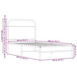  Okvir kreveta bez madraca smeđa boja hrasta 90 x 200 cm drveni | shoptok.hr