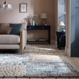 Flair Rugs Modro-bež ročno tkana volnena preproga 120x170 cm Eloise Patchwork – | Shoptok.si