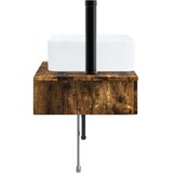  Zidni sudoper Dimljeni hrast 50 x 41 x 39 cm Konstruirano drvo | shoptok.hr