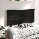 vidaXL Posteljno vzglavje črno 124x6x82,5 cm trdna borovina | Shoptok.si