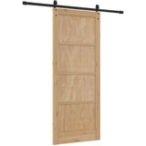  Klizna vrata ORKDAL Prirodna i crna 86 x 211 cm | shoptok.hr