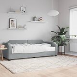 vidaXL Dnevna postelja z vzmetnico svetlo siva 100x200 cm blago Cene