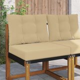  Jastuk za vanjsku sofU 2 pcs Bež Poliester - Bež 60 x 60 cm 1x sjedalo +1x naslon (2D s bartagom) | shoptok.hr