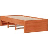  Knjižna postelja brez vzmetnice vošč. rjava 100x200 cm borovina, (21532666) | Shoptok.si