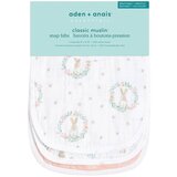 Aden+Anais essentials komplet 3 pamučna podbradnjaka blushing bunnies | shoptok.hr