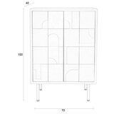 White Label Svetlo siva omarica 70x100x40 cm Funk – | Shoptok.si