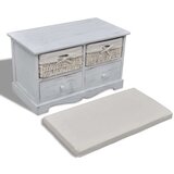 vidaXL klop s prostorom za shranjevanje bela 62x33x42 cm pavlovnija, (20772342) | Shoptok.si