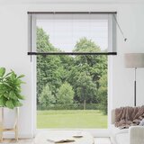 vidaXL Okenska roleta z zavesami Drugo Črna 160 x 220 cm Aluminij u