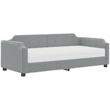 vidaXL Dnevna postelja z vzmetnico svetlo siva 90x200 cm blago, (20787910) Cene