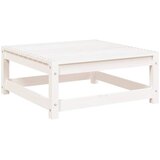  Vrtni tabure bijeli 70 x 70 x 30 cm od masivne borovine | shoptok.hr