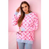 Kesi Geometric motif sweater light pink | shoptok.hr