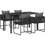  Vrtni set za objed 5 pcs Crna i antracit 140 x 80 x 73 cm | Eponuda.ba