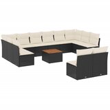  13-dijelni set vrtnih sofa s jastucima poliratan crni | shoptok.hr