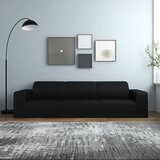 Maison Chic Prevleka za zunanjo pohištvo - Raztegljiva prevleka za kavč štirised črn poliester jersey, (21795598) | Shoptok.si