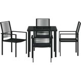 vidaXL set od 5 komada vrtnih stolova crni PVC ratan | shoptok.hr