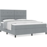 Box Posteljni okvir z vzmetnico Svetlo siva Tkanina 180 x 200 cm, (22067056) | Shoptok.si