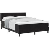 vidaXL Box Spring Krevet s Madracem Crna 140x200 cm Baršun | shoptok.hr