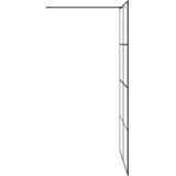 Pregrada za tuširanje s prozirnim staklom ESG 115 x 195 cm crna | shoptok.hr