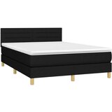  Box spring s madracem LED crni 140x200 cm od tkanine | shoptok.hr