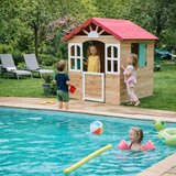 GINGER Home dječja drvena kućica za igru na otvorenom za dvorište i vrt, 115 × 102 × 129 cm | shoptok.hr