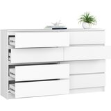 AKORD Komoda, 8 Predalov, Bela, (5000332122) | Shoptok.si