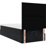  Otomanski okvir kreveta s madracima crni 100x200cm baršunasti | shoptok.hr
