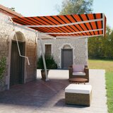 vidaXL Prostostoječa avtomatska tenda 600x350 cm oranžna/rjava Cene