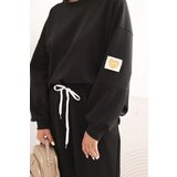 Kesi Włoski Ladies' butter set with a loose sweatshirt and pants with the word LOVE black | Shoptok.si