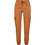 Urban Classics Women's high-waisted cargo tracksuit pants made of caramel | ePonuda.com