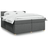 vidaXL Krevet s oprugama i madracem tamnosivi 200 x 200 cm od tkanine | shoptok.hr
