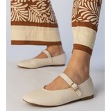Gemre Beige women's ballet flats with buckle Mollis | Shoptok.si